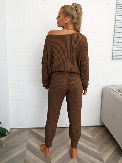 Fall Drop Shoulder Knit Set