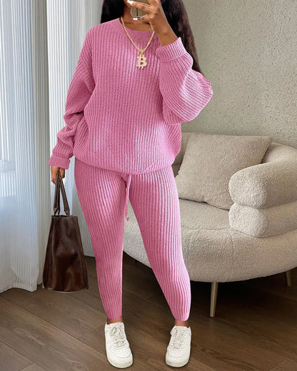 Women's Knitted Fall Set